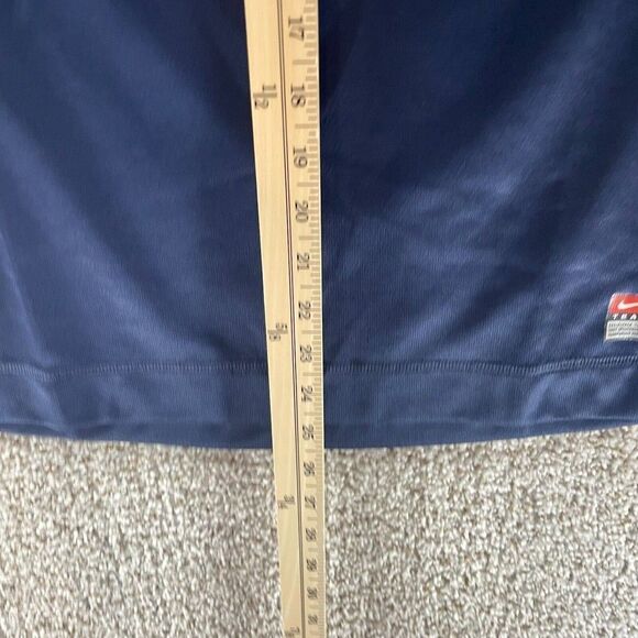 Nike Shirt Womens Small Blue V Neck Athleisure Running Gym Logo Dri Fit Logo - Picture 8 of 11